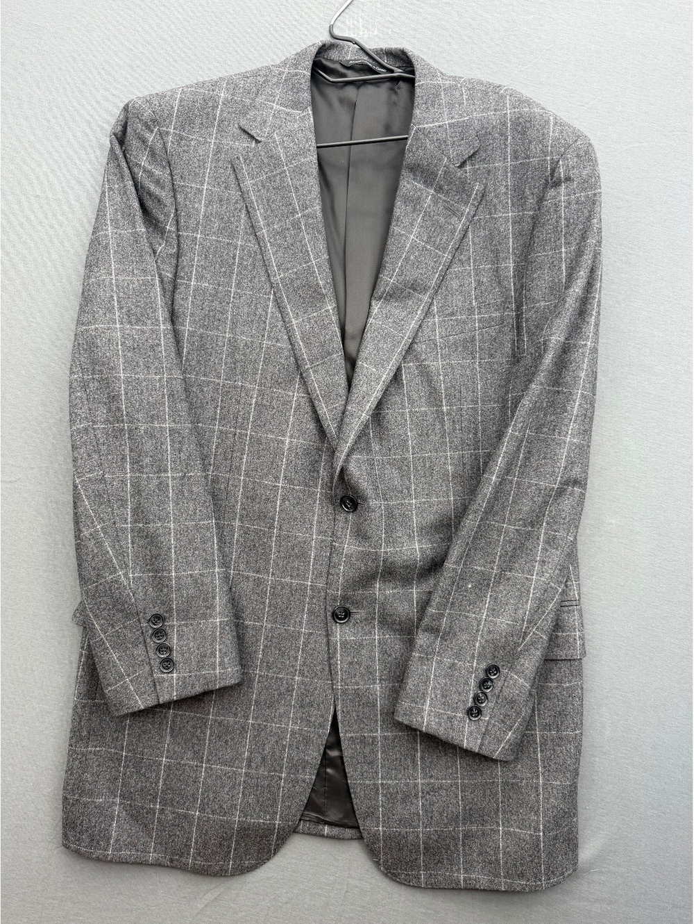 Samuelsohn Gray Windowpane Blazer Sport Coat